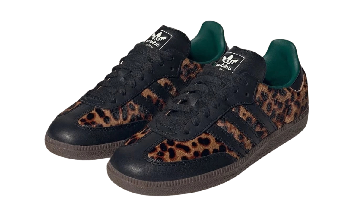 Adidas Samba OG Black Green Leopard
