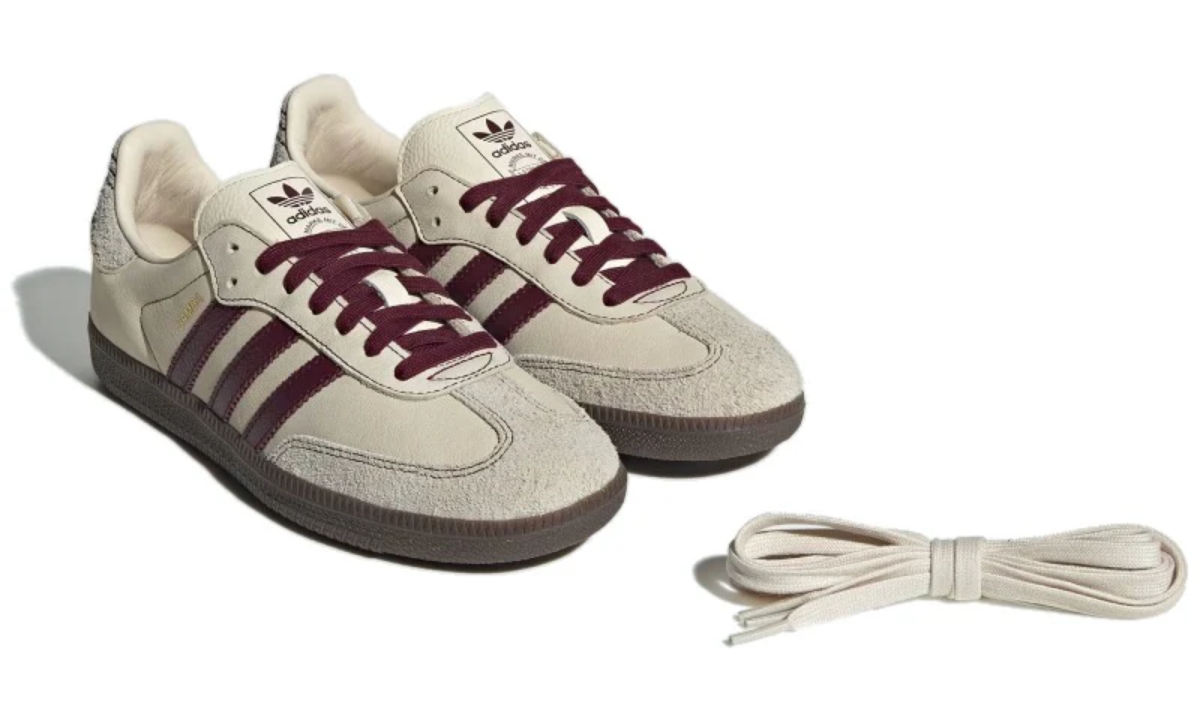 Adidas Samba OG Wonder White Maroon
