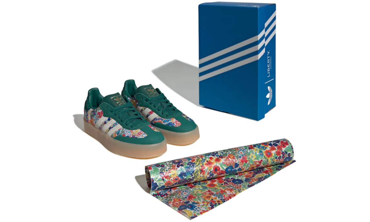 Adidas Sambae Liberty London Floral Embroidery Clear Sky
