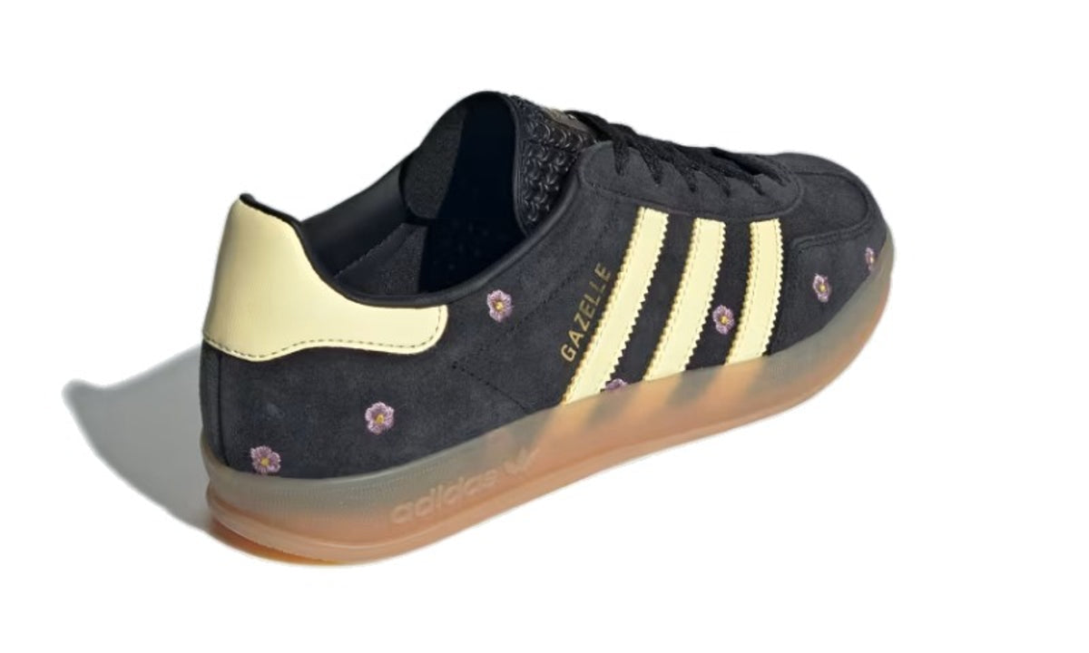 Adidas Gazelle Indoor Core Black Almost Yellow Floral