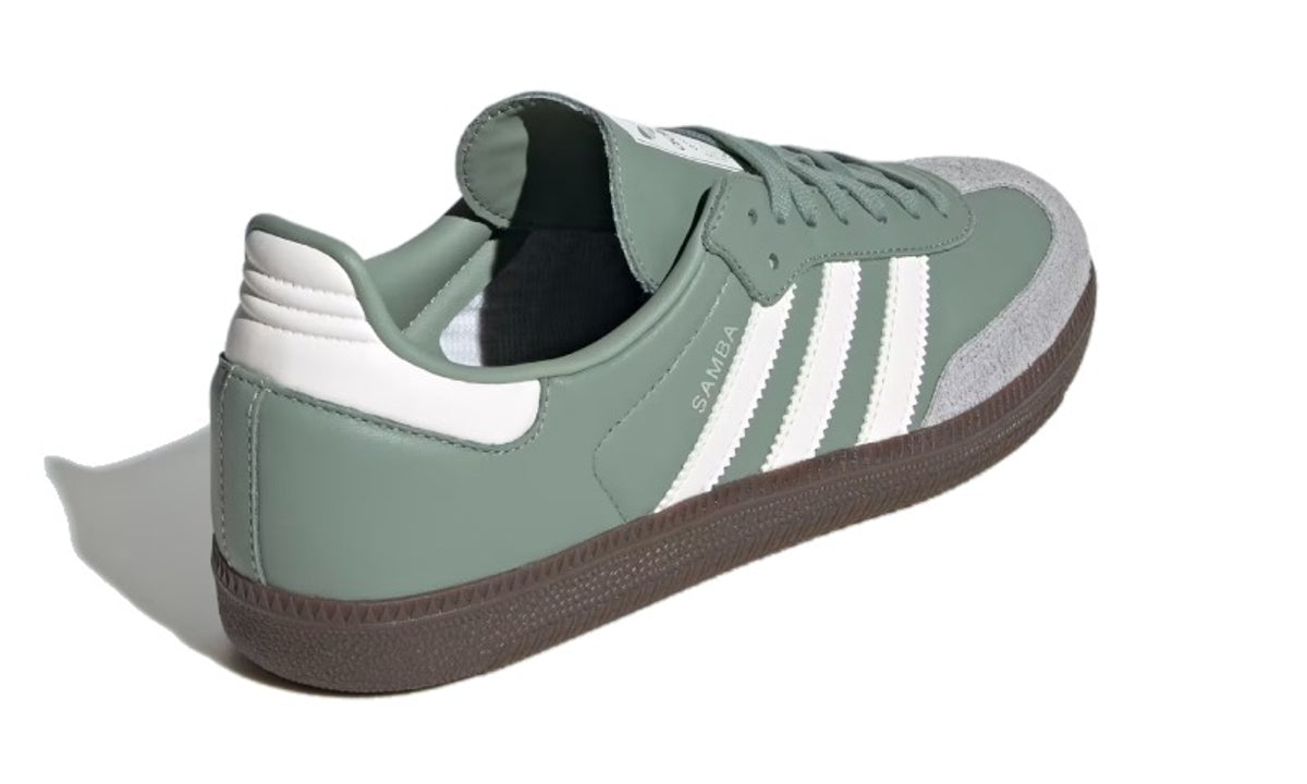 Adidas Samba OG Silver Green Chalk White