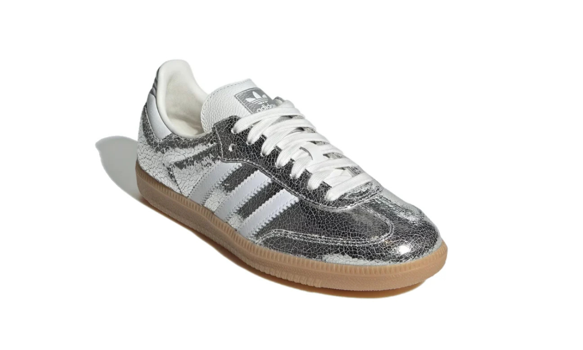 Adidas Samba Og Cracked Silver Metallic