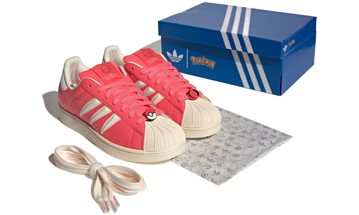 Adidas Superstar Pokémon Charmeleon Scarlet