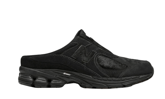 New Balance 2002R Mule Triple Black Pony Hair