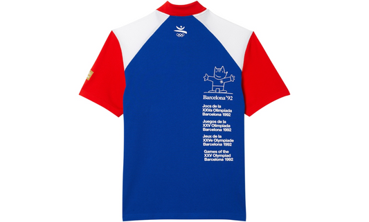 Polo Lacoste The Heritage Collection Barcelona 1992 Blue Red