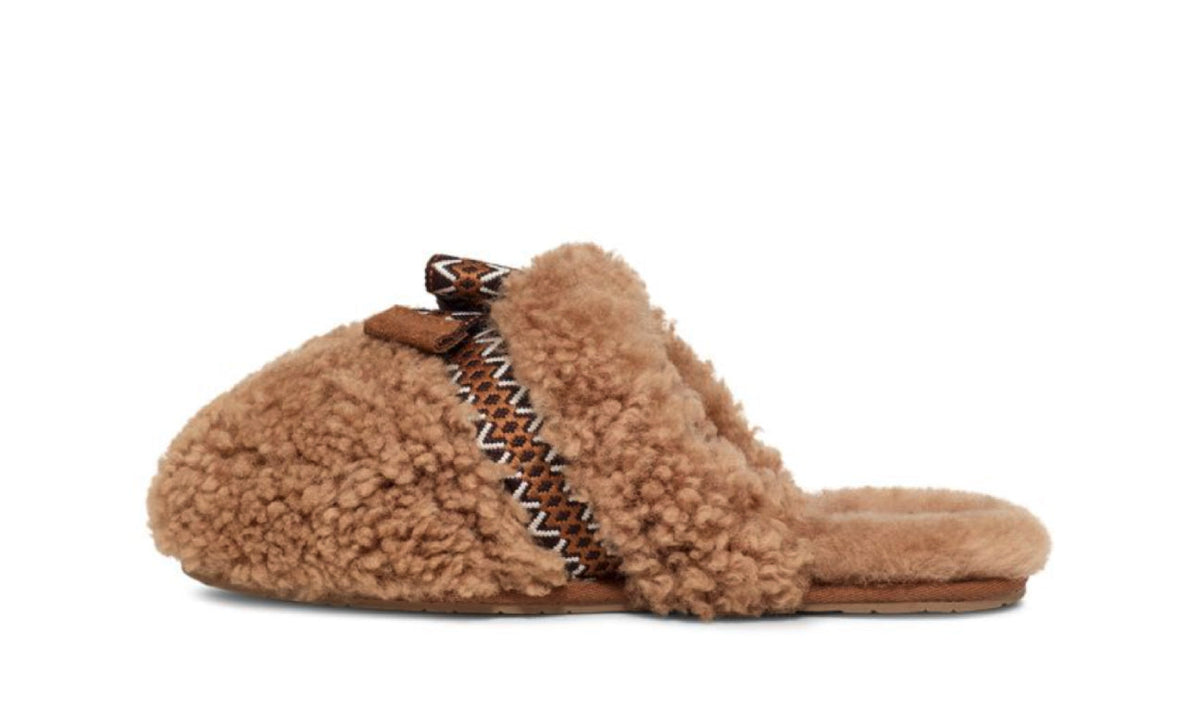 UGG Maxi Curly Sister Slide Chestnut 1158266-CHE — Vista 1