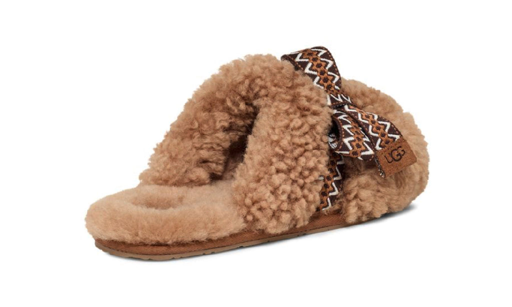 UGG Maxi Curly Sister Slide Chestnut 1158266-CHE — Vista 3