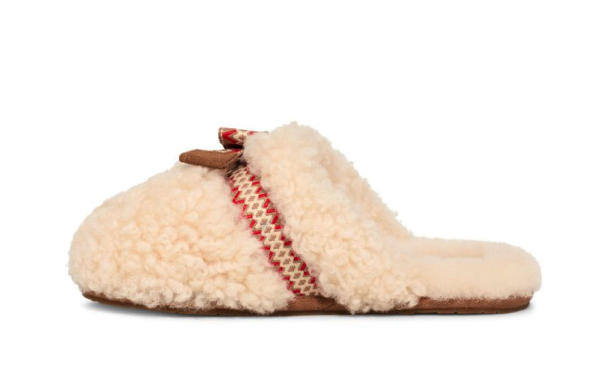 UGG Maxi Curly Sister Slide Natural 1158266-NAT — Vista 1
