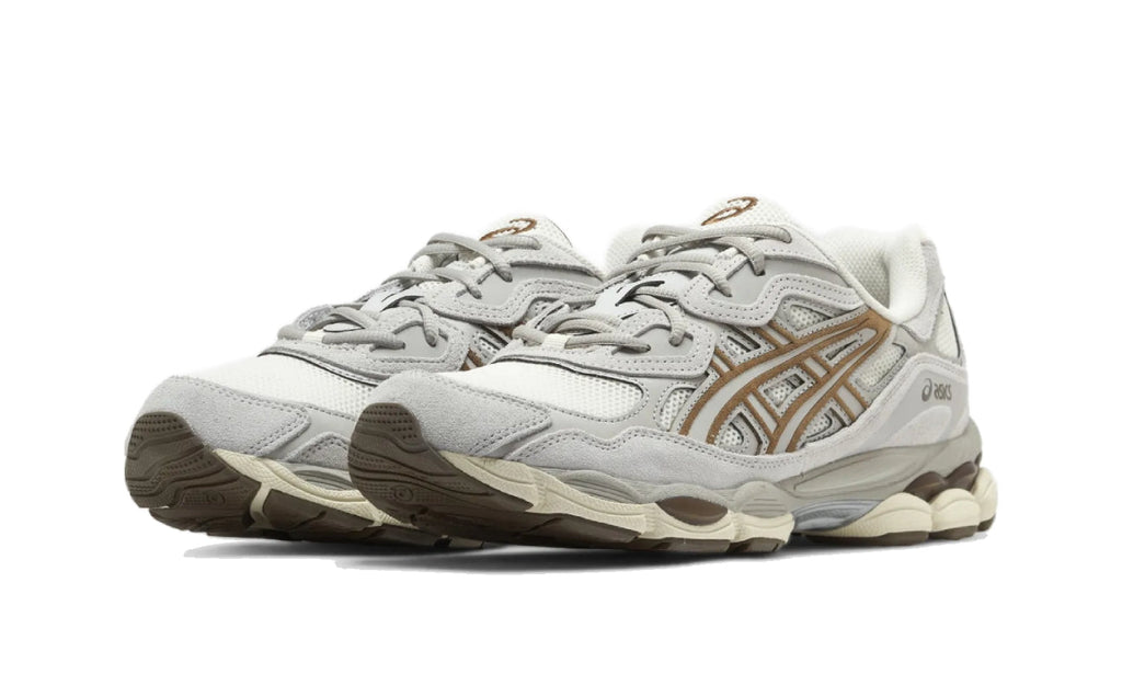 ASICS Gel-NYC Cream Cement Grey Brown 1203A383-114 — Vista 2