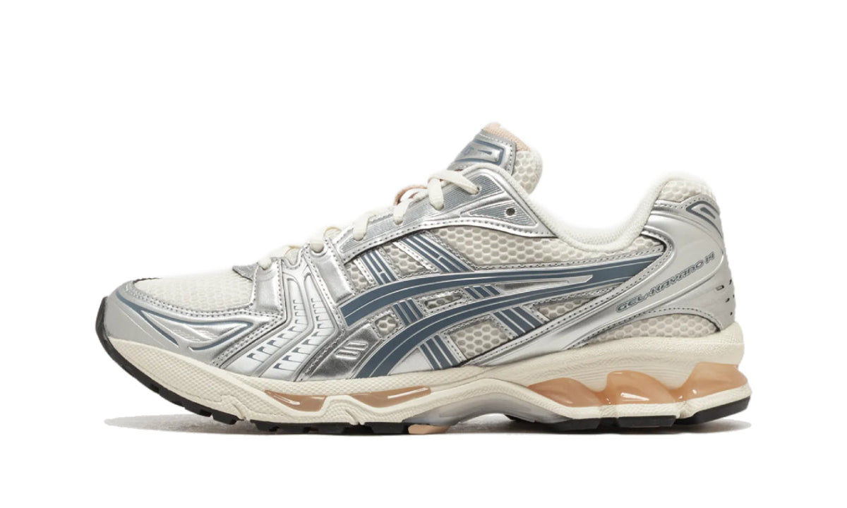ASICS Gel-Kayano 14 Birch Pure Silver Teal Gold 1203A537-109 — Vista 1