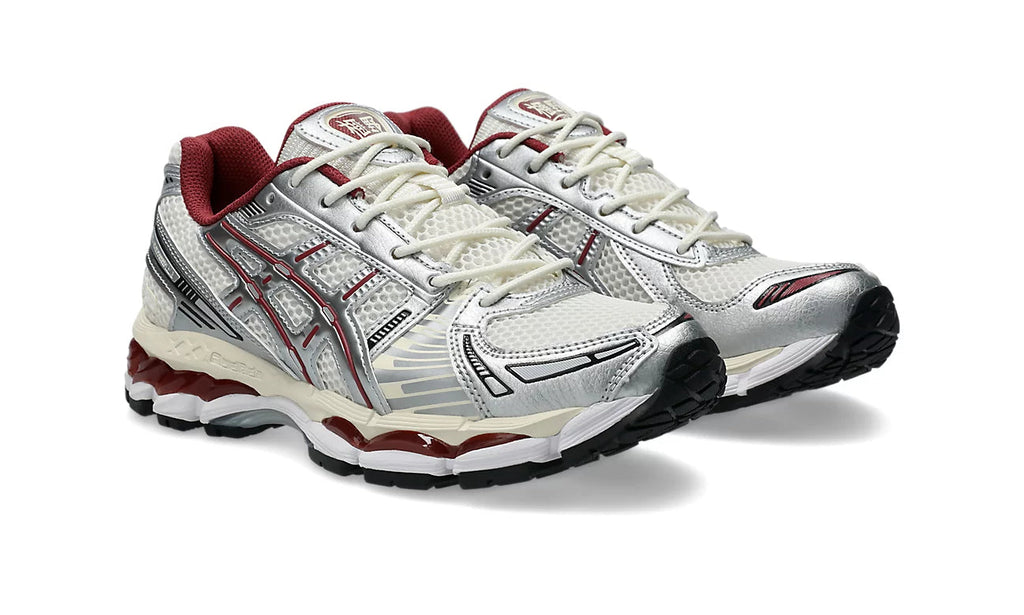 ASICS Gel-Kayano 12.1 Silver Burgundy 1203A759-102 — Vista 2