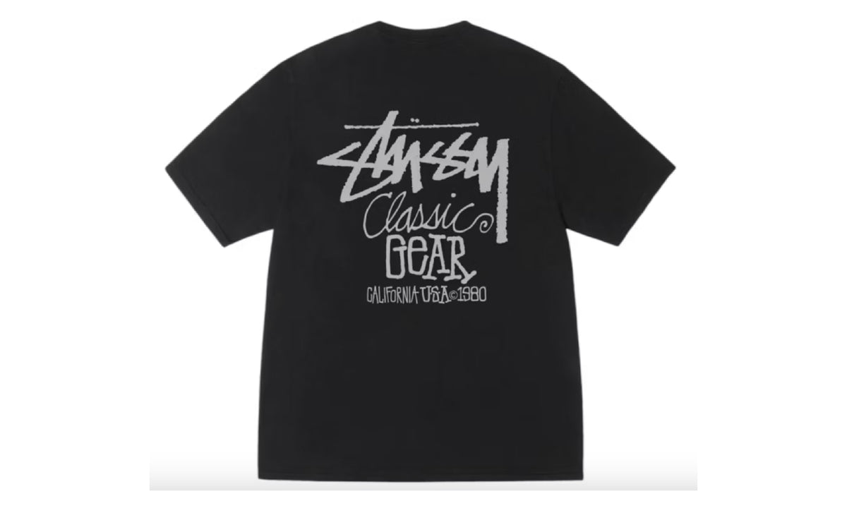 Stussy Classic Gear Pigment Dyed Tee Black