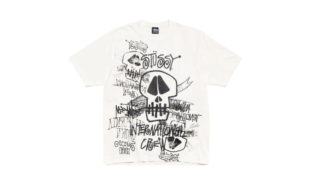 Stussy Skulls Pigment Dyed Tee Natural