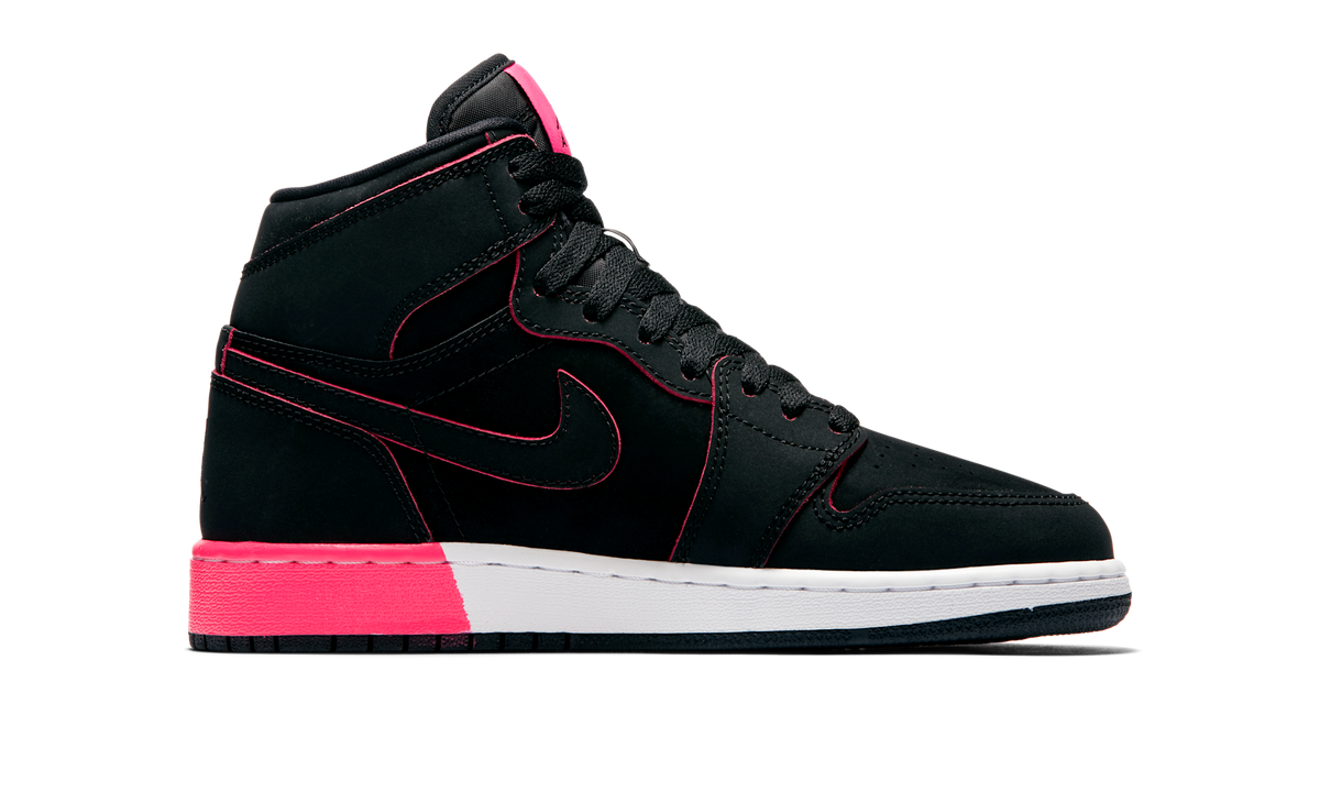 Air Jordan 1 Retro High Black Hyper Pink White (GS) 332148-024 — Vista 2