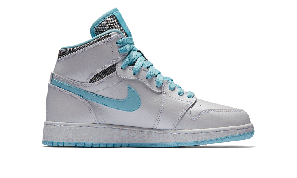 Air Jordan 1 Retro High White Still Blue (GS) 332148-106 — Vista 2