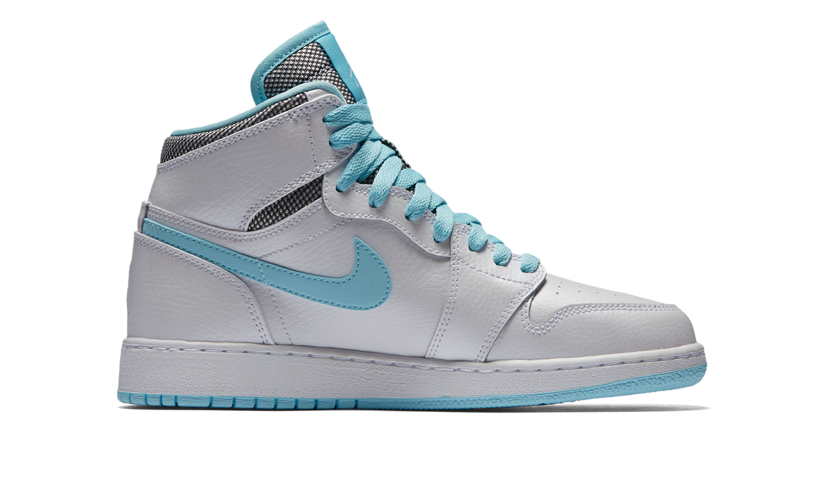 Air Jordan 1 Retro High White Still Blue (GS) 332148-106 — Vista 2