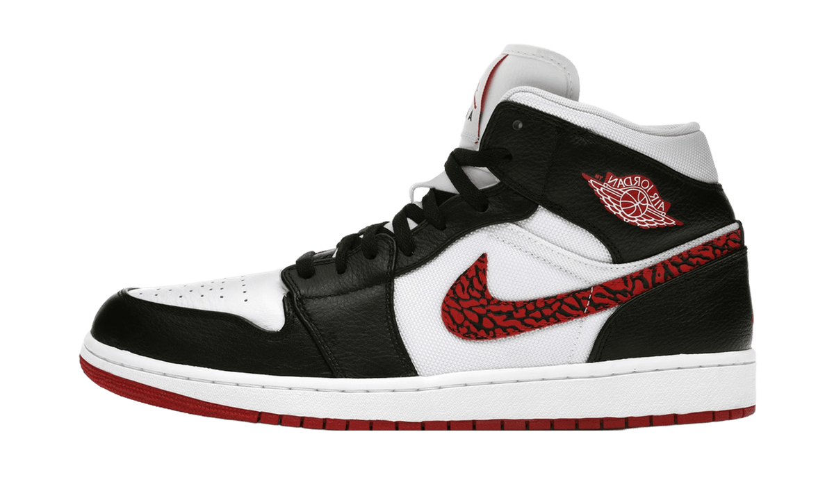 Air Jordan 1 Phat White Red Black (Elephant Print) 364770-110 — Vista 1