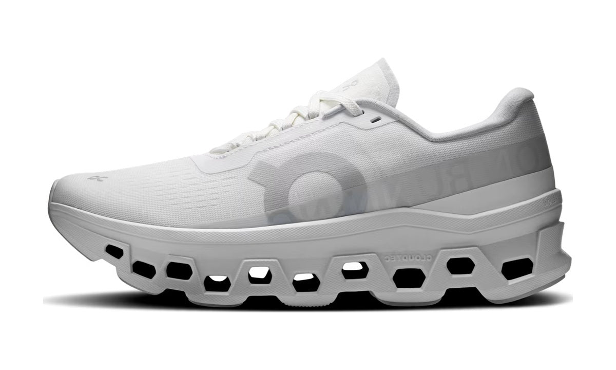 On Running Cloudmonster 1 White (Women's) — vista 1