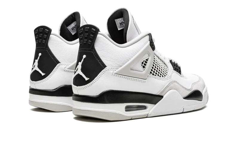 Air Jordan 4 Retro Military Black (GS) 408452-111 — Vista 3