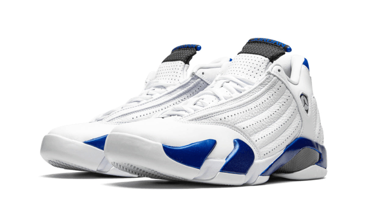 Air Jordan 14 Retro White Hyper Royal 487471-104 — Vista 2