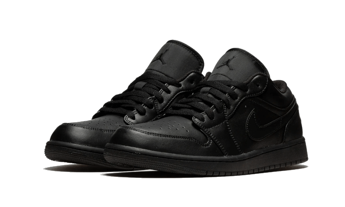 Air Jordan 1 Low Triple Black 553558-093 — Vista 2
