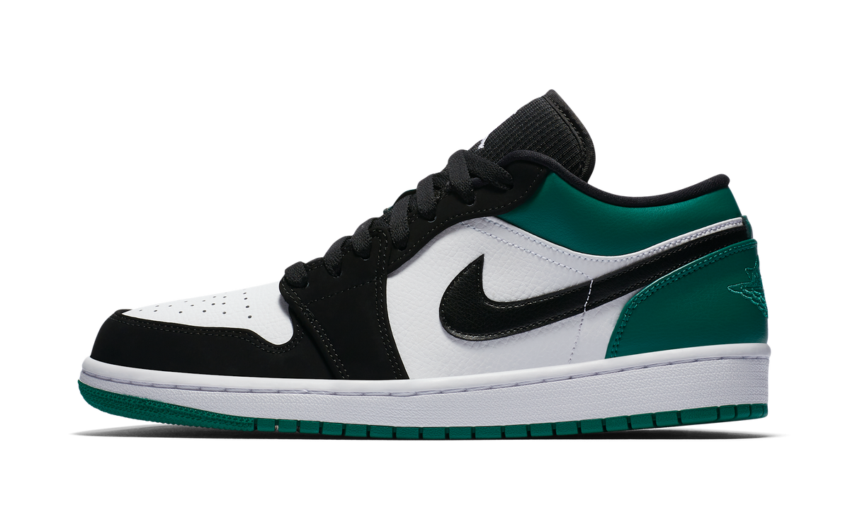 Air Jordan 1 Low White Black Mystic Green 553558-113 — Vista 1