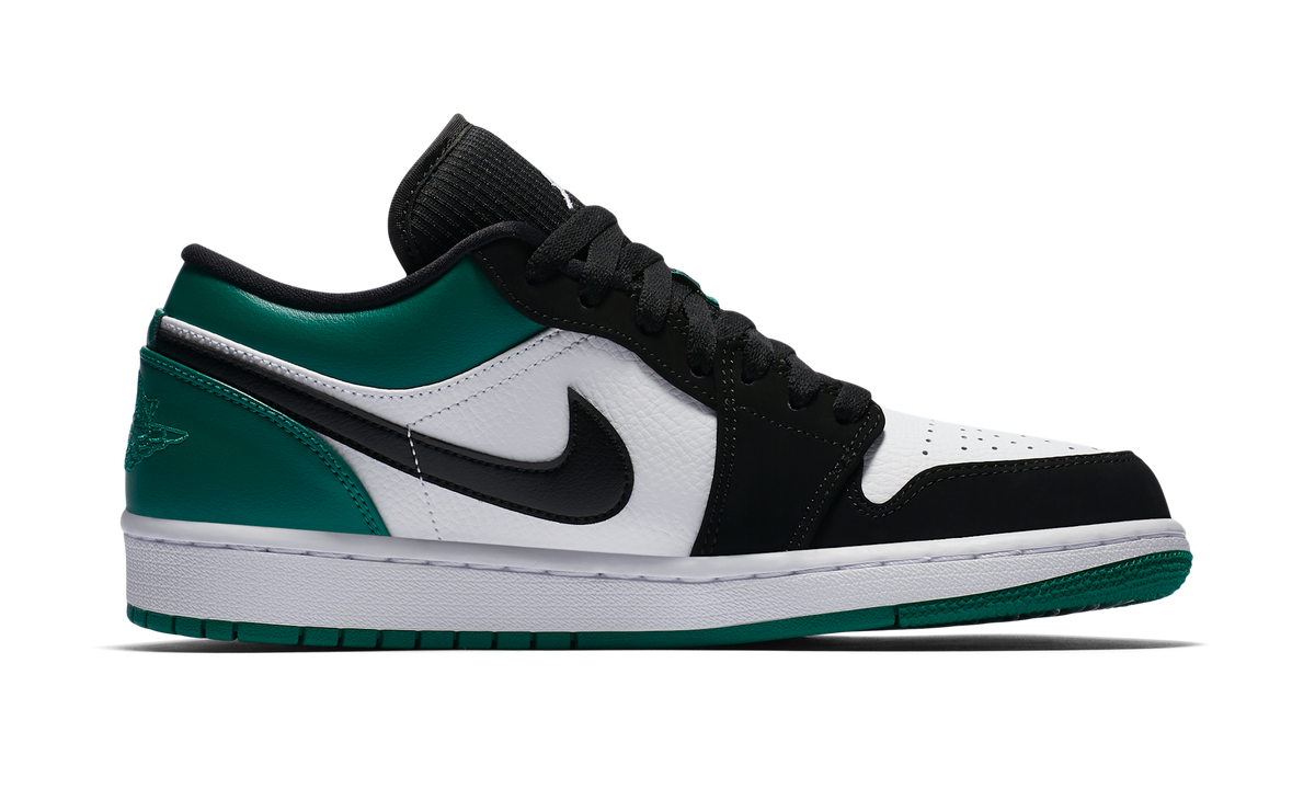 Air Jordan 1 Low White Black Mystic Green 553558-113 — Vista 2