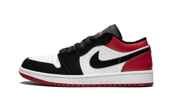 Air Jordan 1 Low Black Toe (2019) 553558-116 — Vista 1