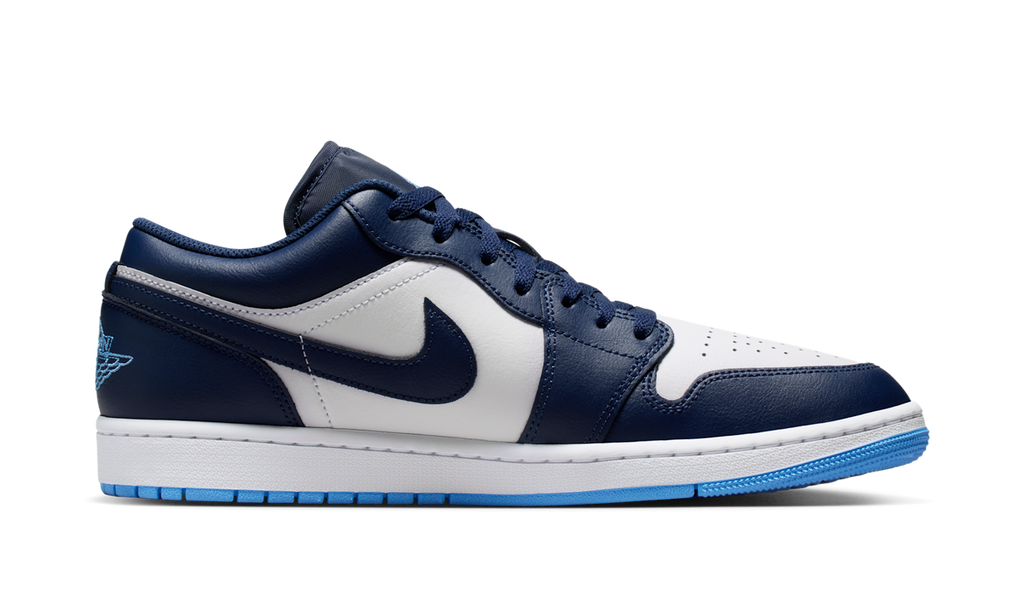 Air Jordan 1 Low Midnight Navy University Blue 553558-404 — Vista 2