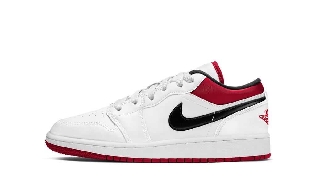 Air Jordan 1 Low White Gym Red (GS) 553560-118 — Vista 1
