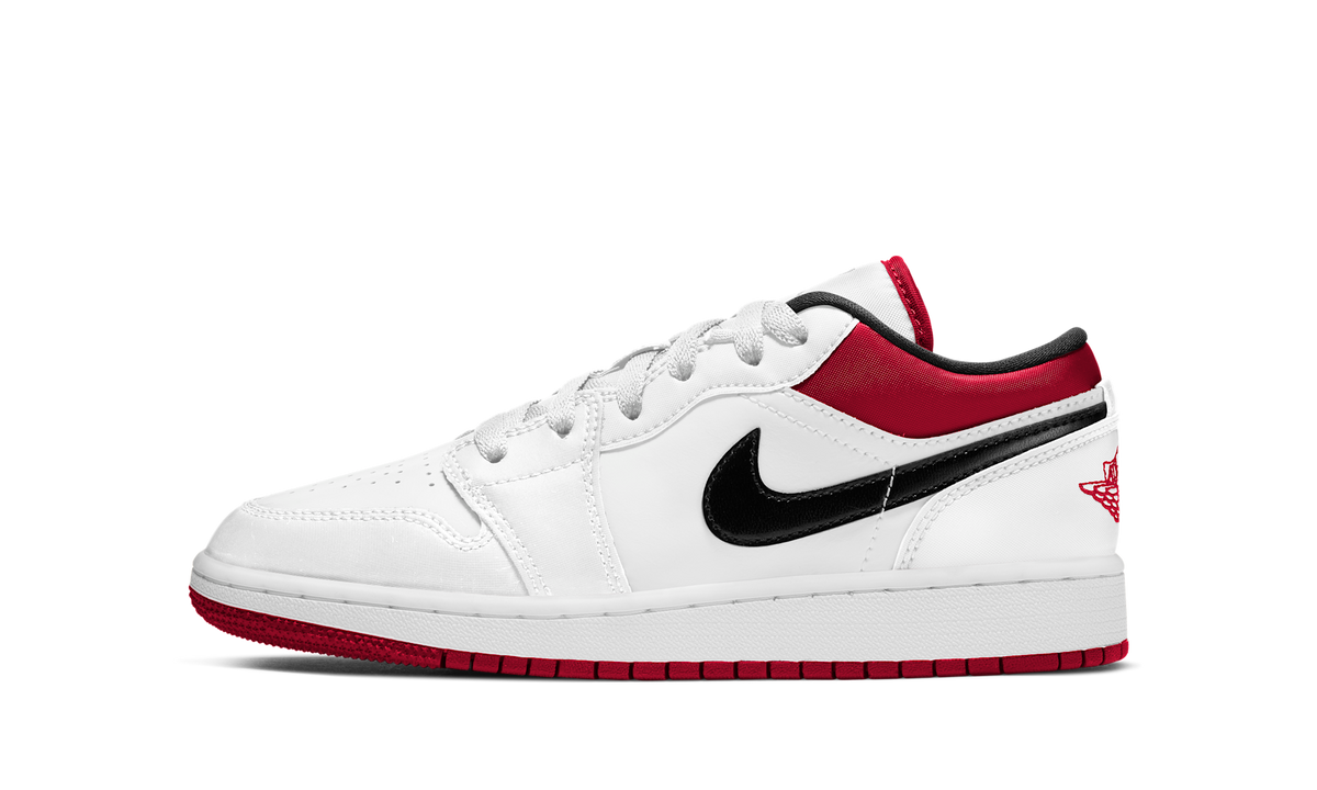 Air Jordan 1 Low White Gym Red (GS) 553560-118 — Vista 1