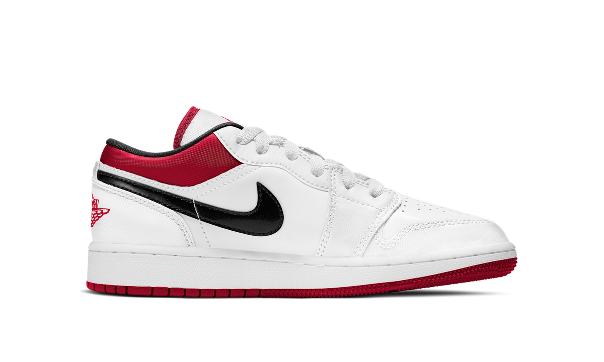 Air Jordan 1 Low White Gym Red (GS) 553560-118 — Vista 2