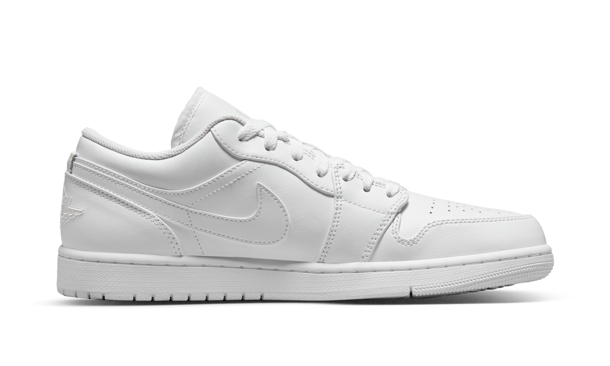 Air Jordan 1 Low Triple White (GS) 553560-136 — Vista 2