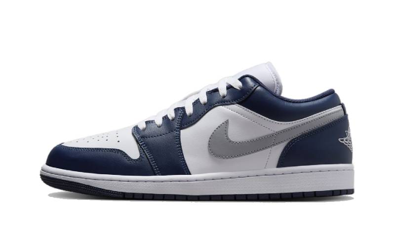 Air Jordan 1 Low Wolf Grey Midnight Navy (GS) 553560-141 — Vista 1