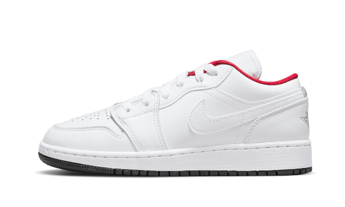 Air Jordan 1 Low White Gym Red Black (GS) 553560-164 — Vista 1