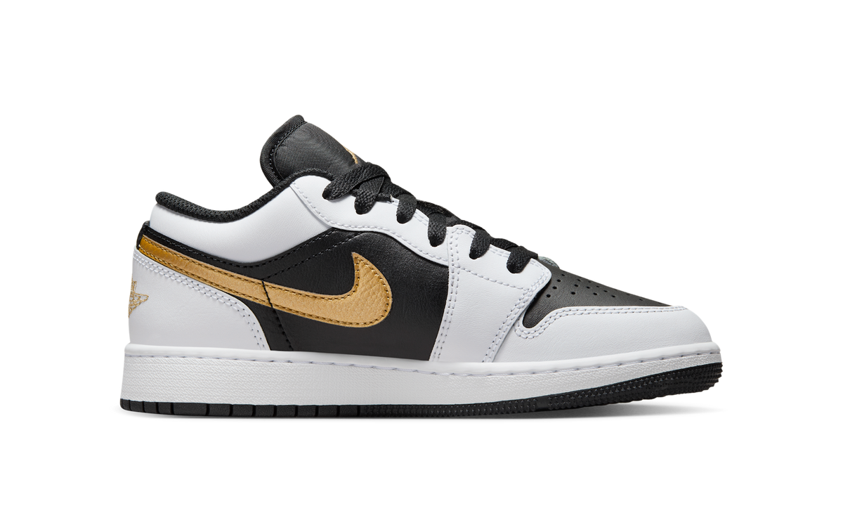 Air Jordan 1 Low Gold Swoosh (GS) 553560-172 — Vista 2