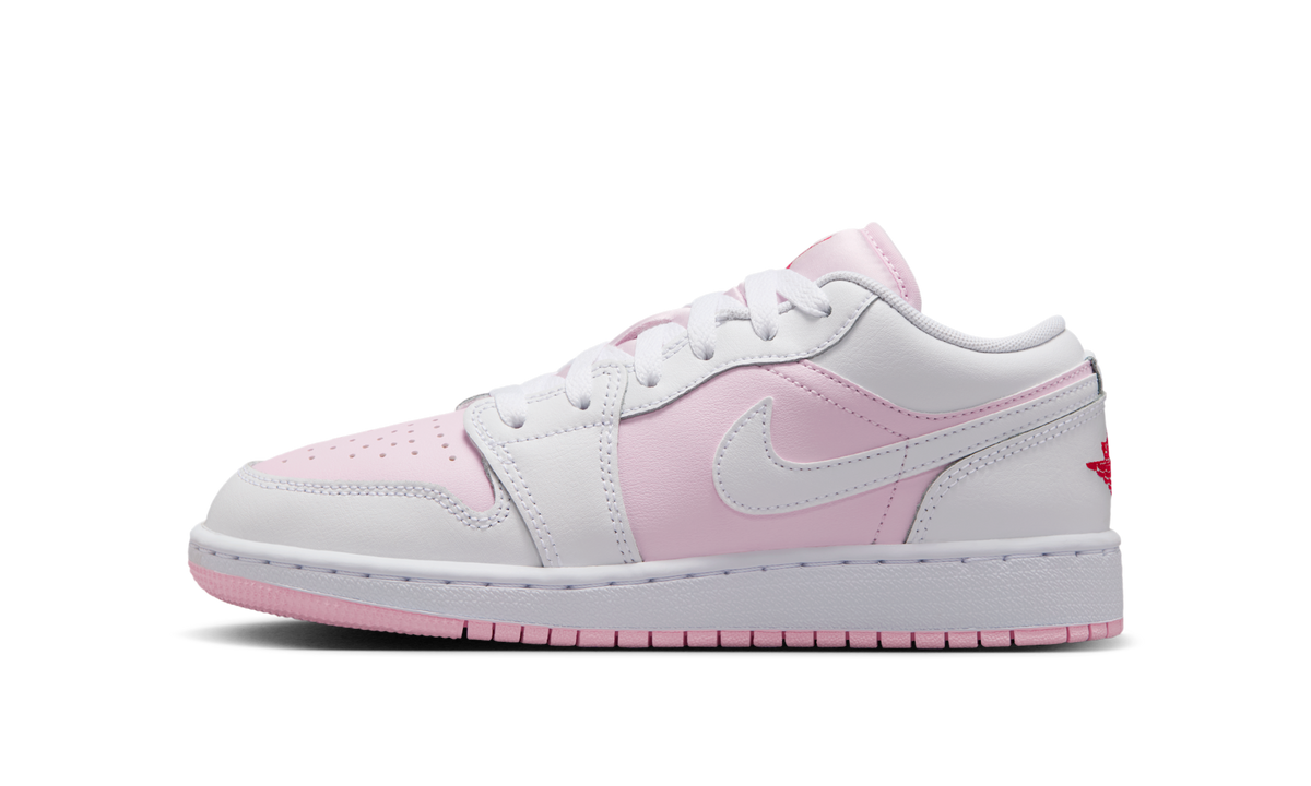 Air Jordan 1 Low Pink Foam Fire Red White (GS) 553560-608 — Vista 1