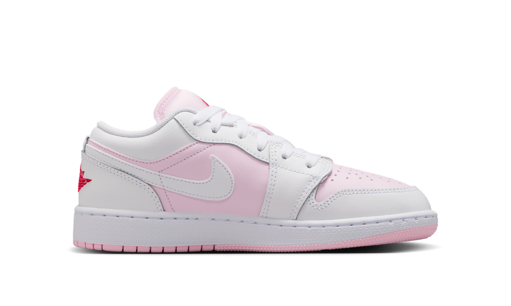 Air Jordan 1 Low Pink Foam Fire Red White (GS) 553560-608 — Vista 2