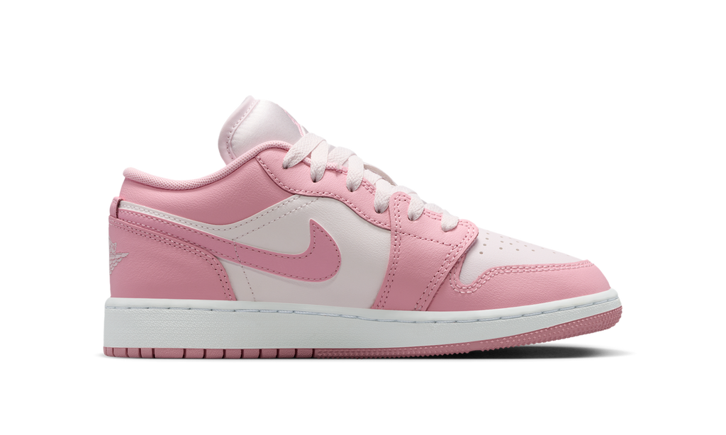 Air Jordan 1 Low Medium Soft Pink White (GS) 553560-614 — Vista 2