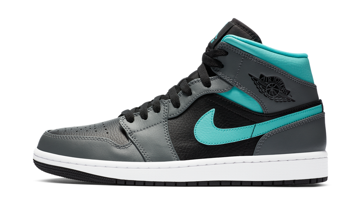 Air Jordan 1 Mid Grey Aqua 554724-063 — Vista 1