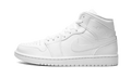 Air Jordan 1 Mid Triple White 554724-136 — Vista 1