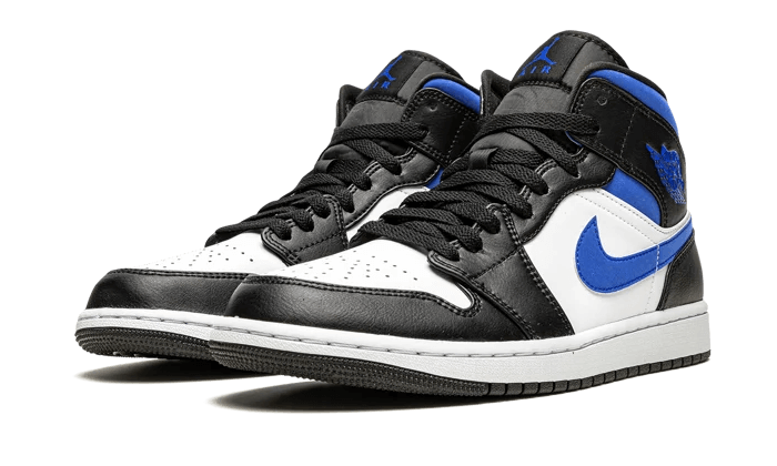Air Jordan 1 Mid White Black Royal 554724-140 — Vista 2