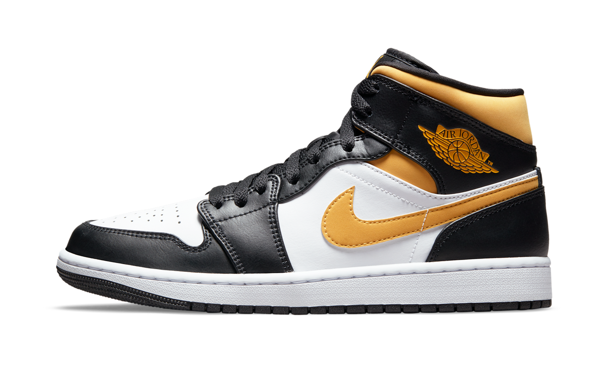 Air Jordan 1 Mid White Pollen Black 554724-177 — Vista 1