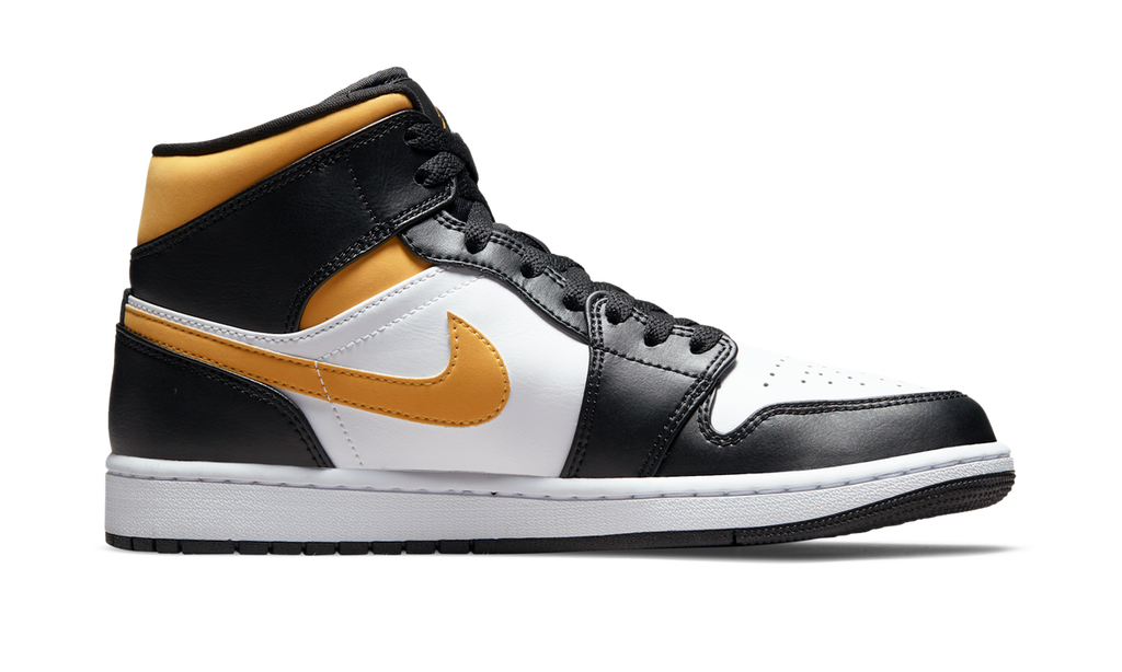 Air Jordan 1 Mid White Pollen Black 554724-177 — Vista 2
