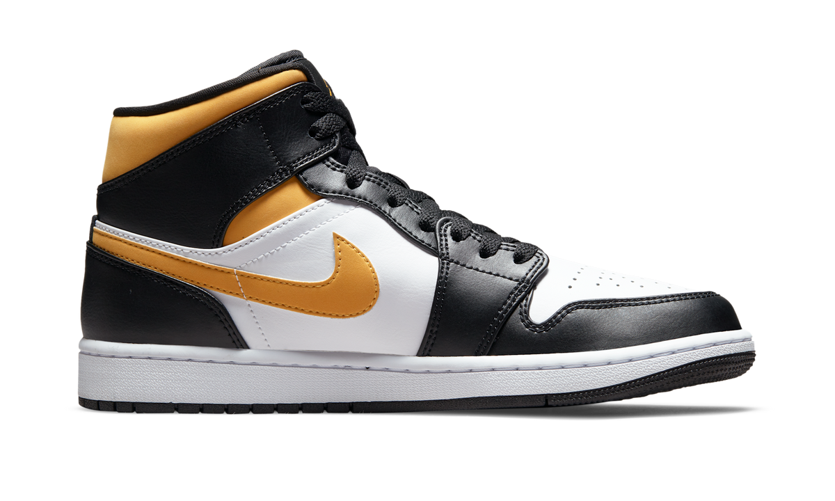 Air Jordan 1 Mid White Pollen Black 554724-177 — Vista 2