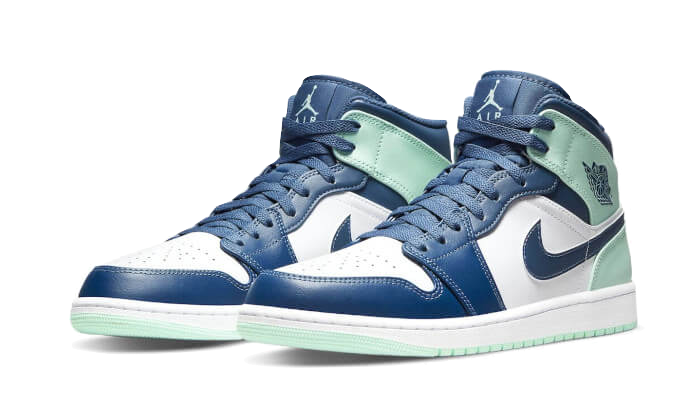 Air Jordan 1 Mid Mystic Navy Mint Foam 554724-413 — Vista 2