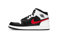 Air Jordan 1 Mid White Black Chile Red (GS) 554725-075 — Vista 1