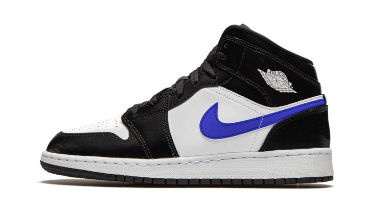Air Jordan 1 Mid Black Racer Blue White 554725-084 — Vista 1