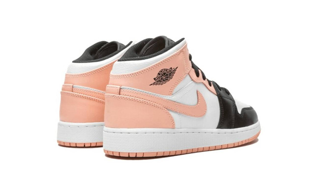 Air Jordan 1 Mid GS White Crimson Tint 554725-133 — Vista 3
