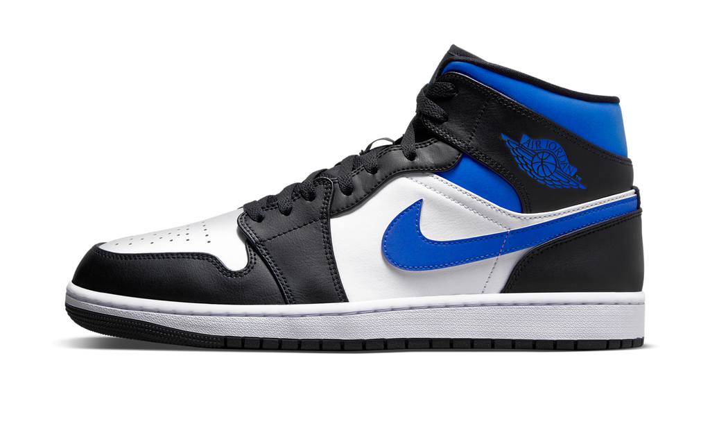 Air Jordan 1 Mid White Black Racer Blue (GS) 554725-140 — Vista 1